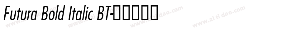 Futura Bold Italic BT字体转换